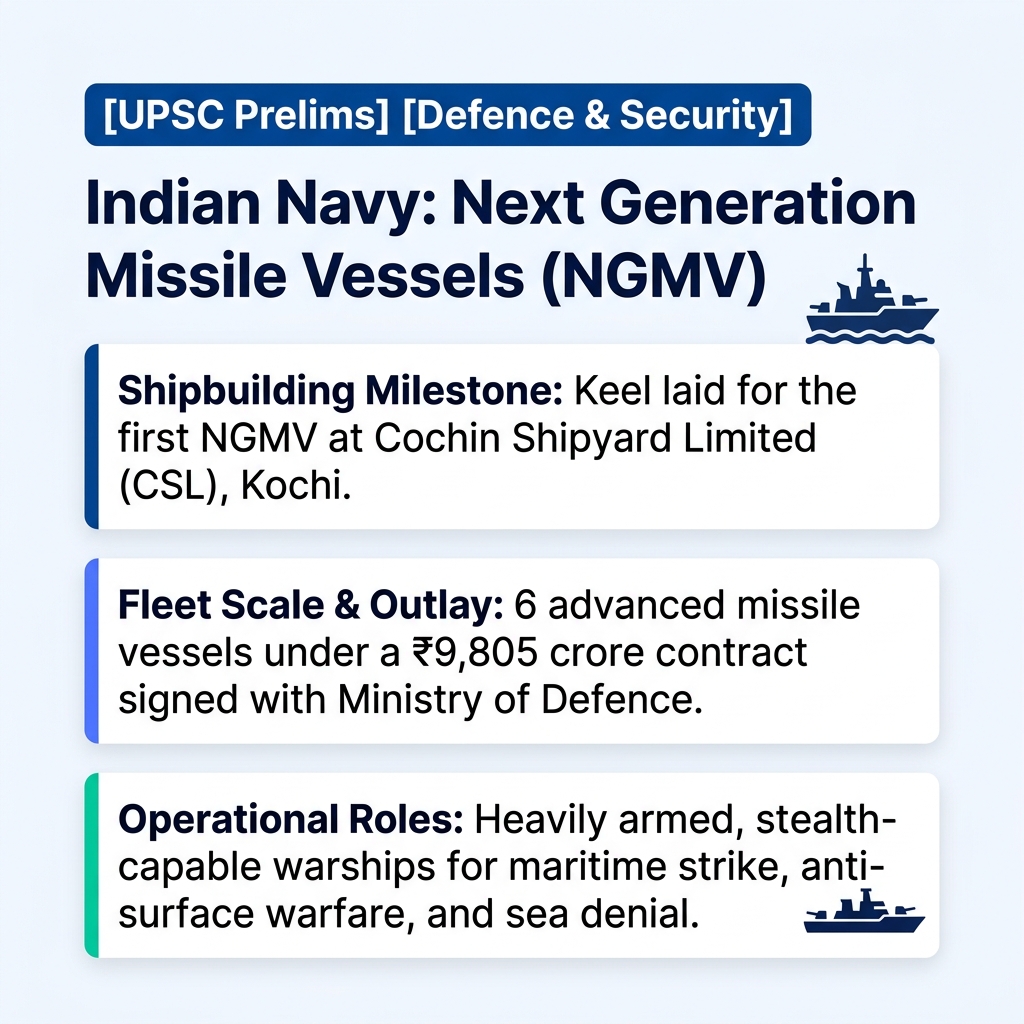 Keel Laid for Indian Navy's First Next Generation Missile Vessel